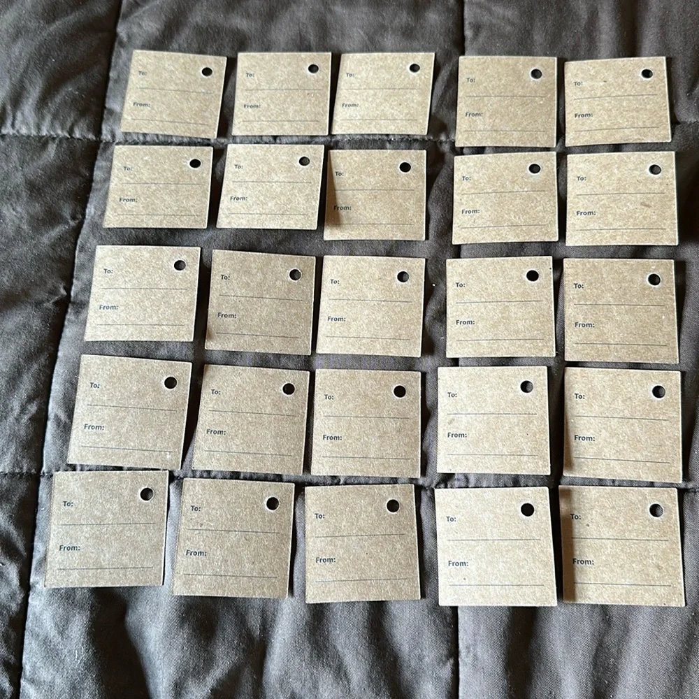 Bath & Body Works Small Cardboard Gingham Gift Tags